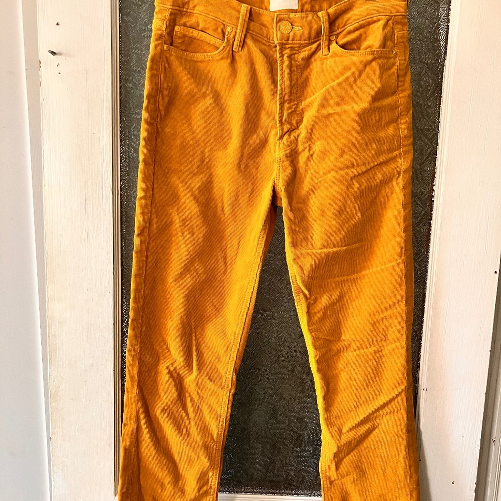 Yellow corduroy pants